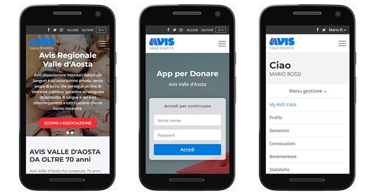 App per Donare Avis Valle d'Aosta